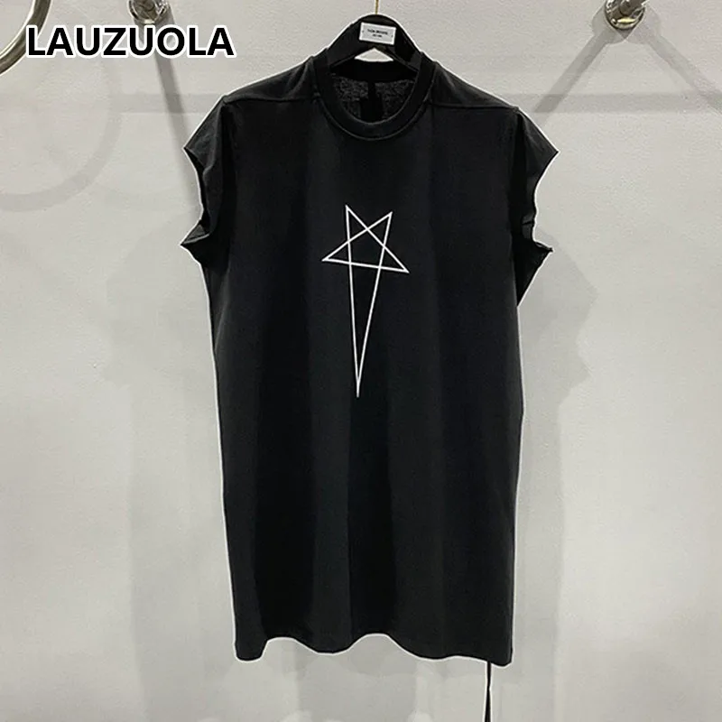 High Quality Luxury Vintage Pentagram Printed Oversized Vest Shirt  2026 New Summer Men T shirt Sleeveless Tee Tshirt Man Tops