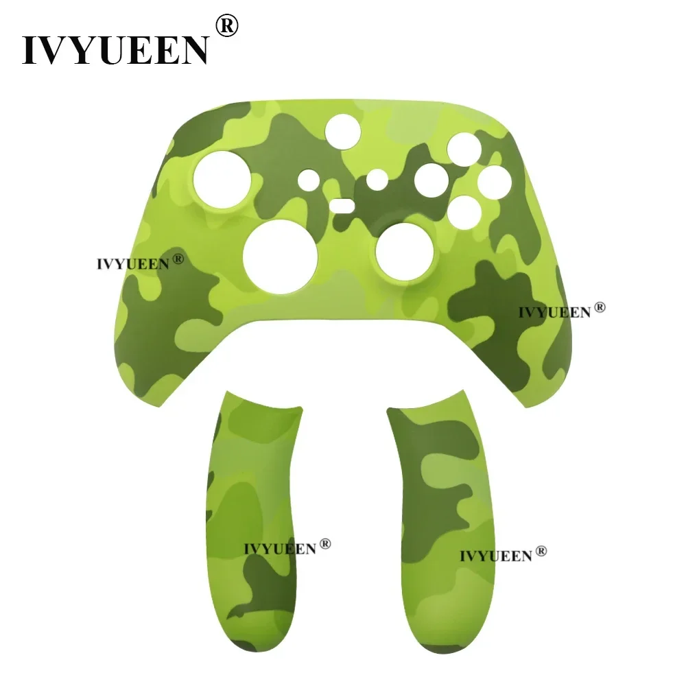 IVYUEEN Replacement Front Housing Shell for Xbox Series S X Controller Custom Cover Faceplate Back Side Rails Mineral Camo Case