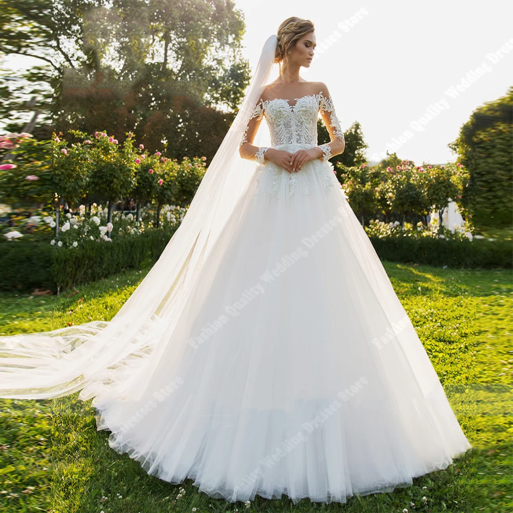 2024 schöne A-Linie Frauen Brautkleider Designer-Stil Prinzessin Brautkleider Wisch länge Verlobung sball Vestido de Novia