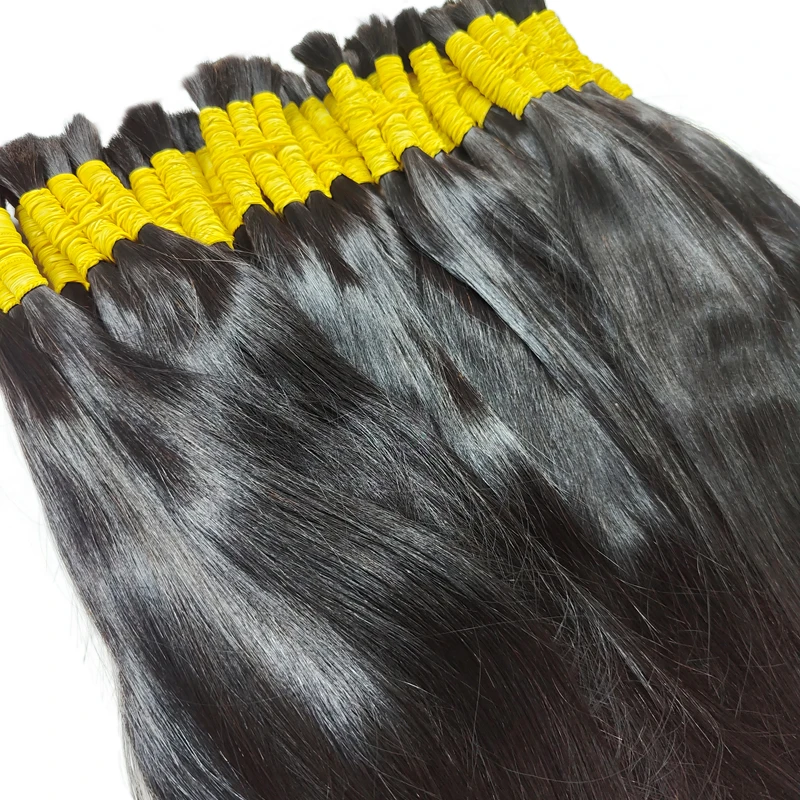 

Shinehair Hair Extensions Braiding Human Hair Bulk Straight Black Color Brazilian Hair Weave Bundles Virgin Hair For Women 1B