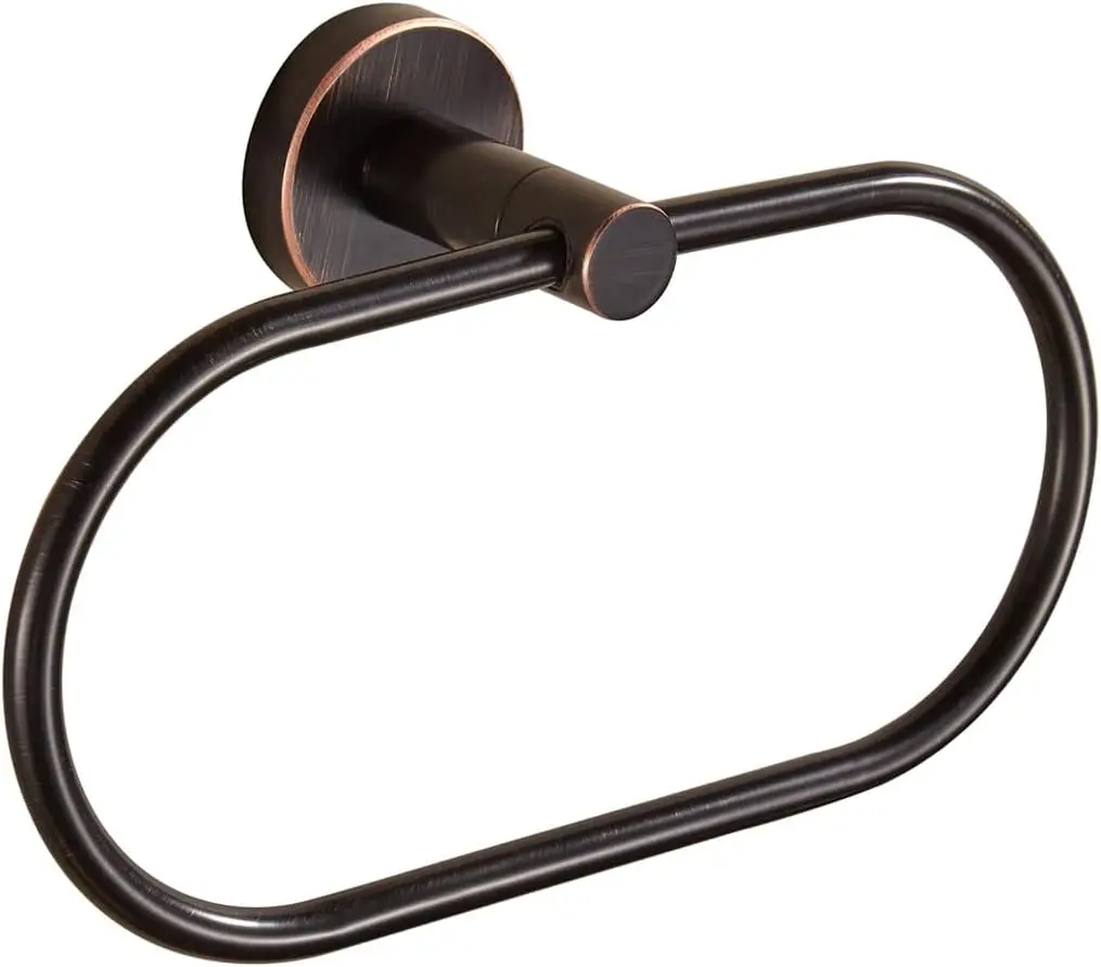 

Bronze Towel Ring 180° Rotation Bathroom Hand Towel Holder Wall Mounted Farmhouse Rack for Bath Kitchen
