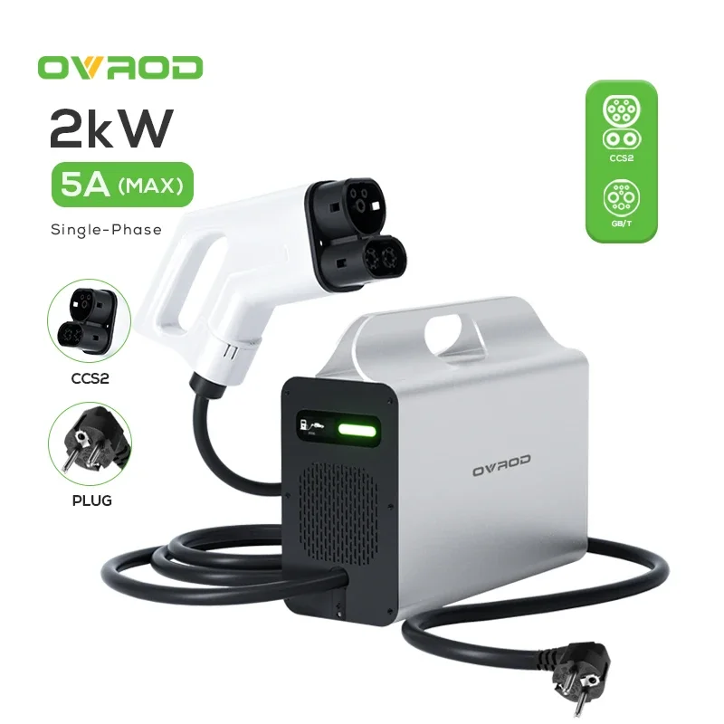

7KW Type 2 Fast Smart Charging Station Power Adjustable Type 2 Portable AC Ev Charger Movable Evse Solar EV Charging