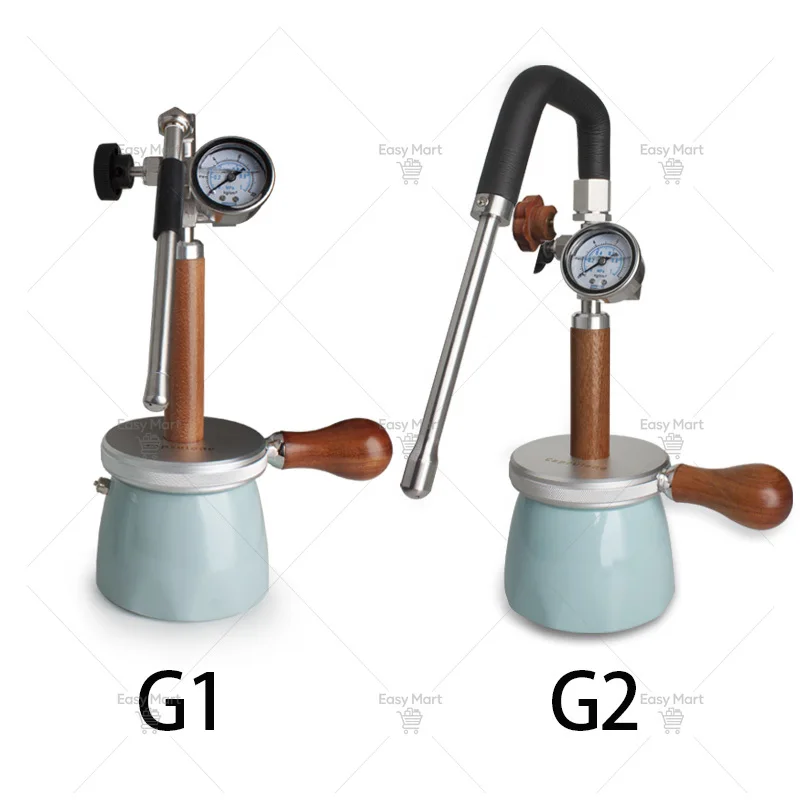 SuitableFoam Machine Pneumatic CoffeeMachine Steam Milk Foam Machine Camping Latte Flower Artifact