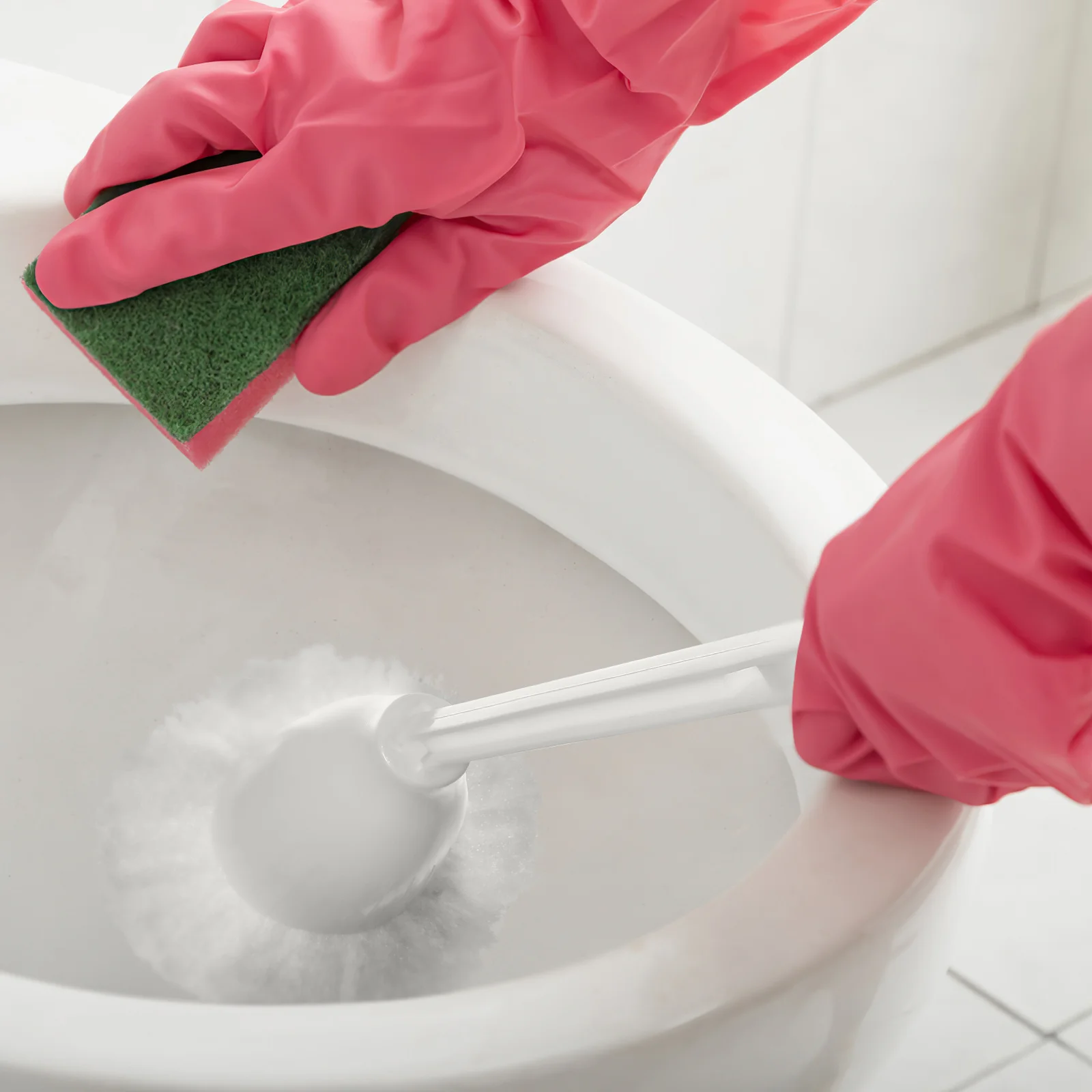 5 قطعة مجموعة فرشاة المرحاض مقبض طويل شعيرات ناعمة غطاء مخروطي تخزين معلق الحمام فرشاة تنظيف المرحاض العام شعيرات النايلون #3