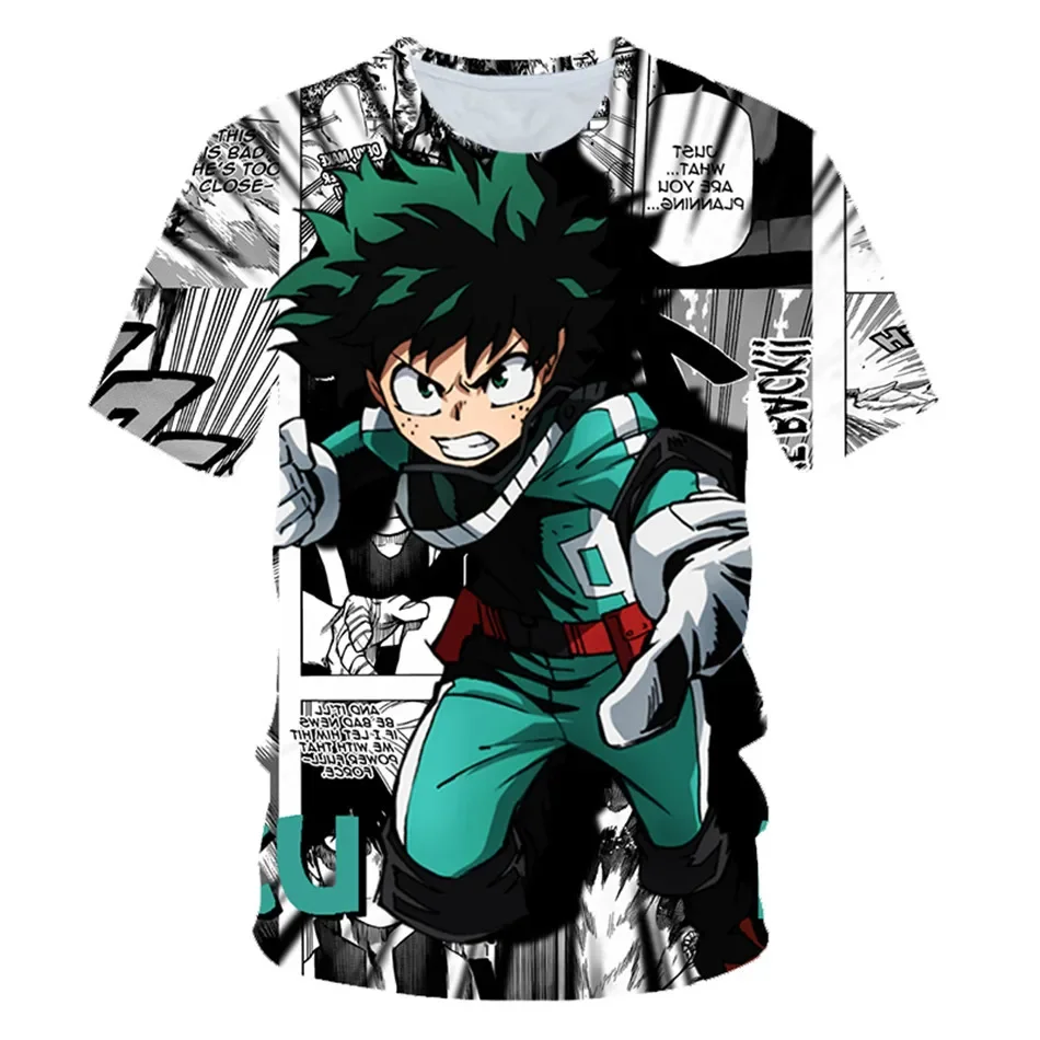 الصيف أنيمي الاطفال تي شيرت Boku No Hero Academia طباعة صبي فتاة اليابانية مضحك ثلاثية الأبعاد الأطفال بطلي الأكاديمية هدية تي شيرت