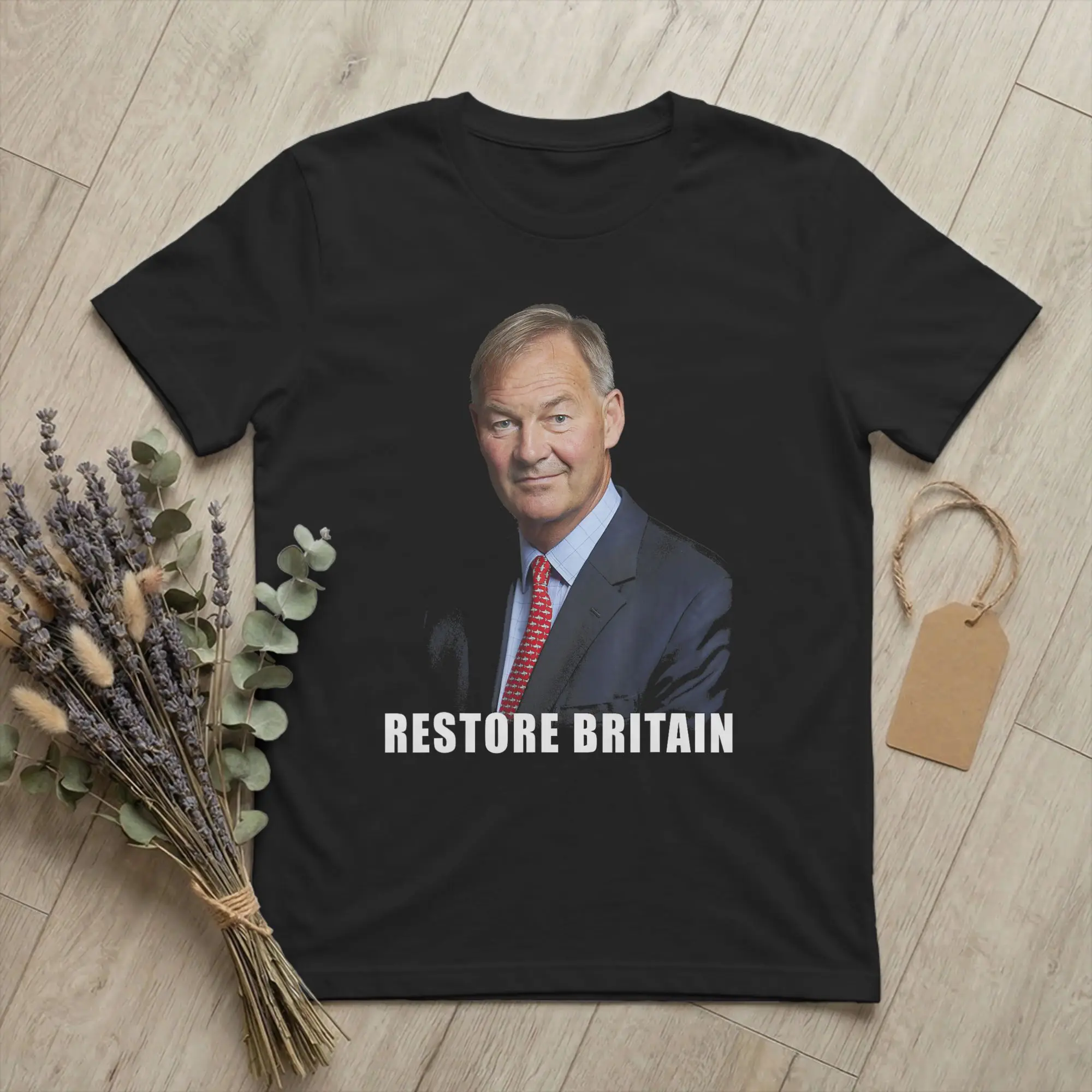 Men's Restore Britain Rupert Lowe UK Patriot T Shirt Conservative Cotton Tops Unique Short Sleeve Round Neck Tees Gift T-Shirt