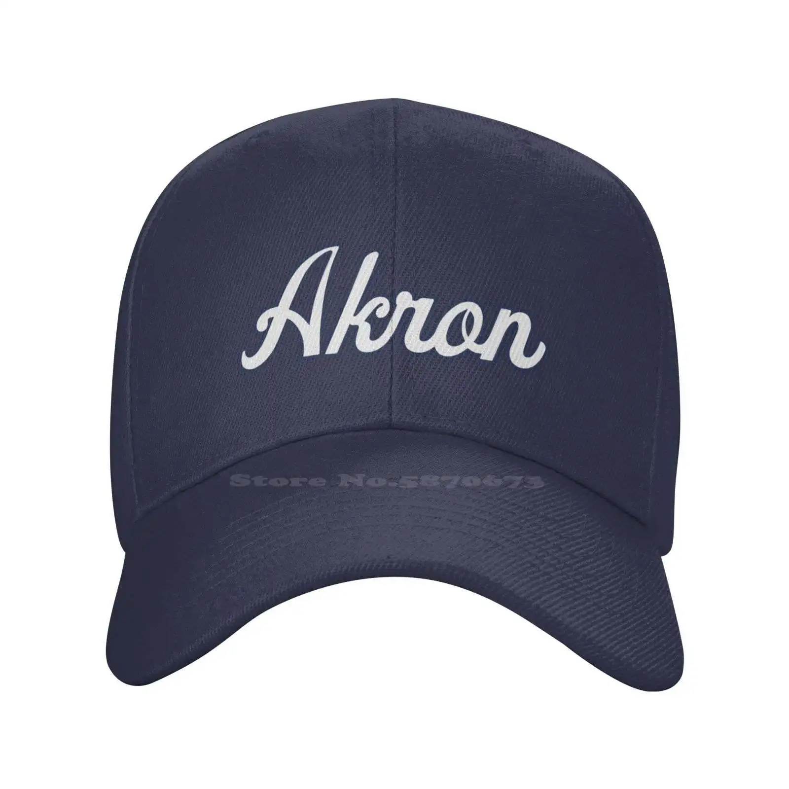 Akron Ritsen Logo Mode Kwaliteit Denim Cap Gebreide Baseballpet