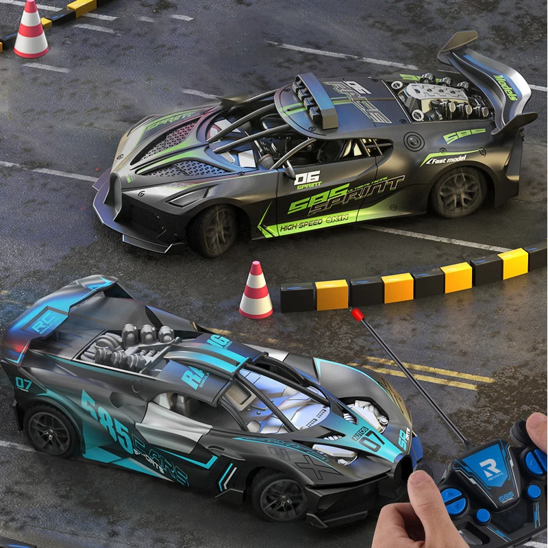 1:18 2.4G High Speed Remote Control Racing Car Boys Toy Replaceable Tires Vehicle Kids Game 4CH Drift Supercar Toys for Children