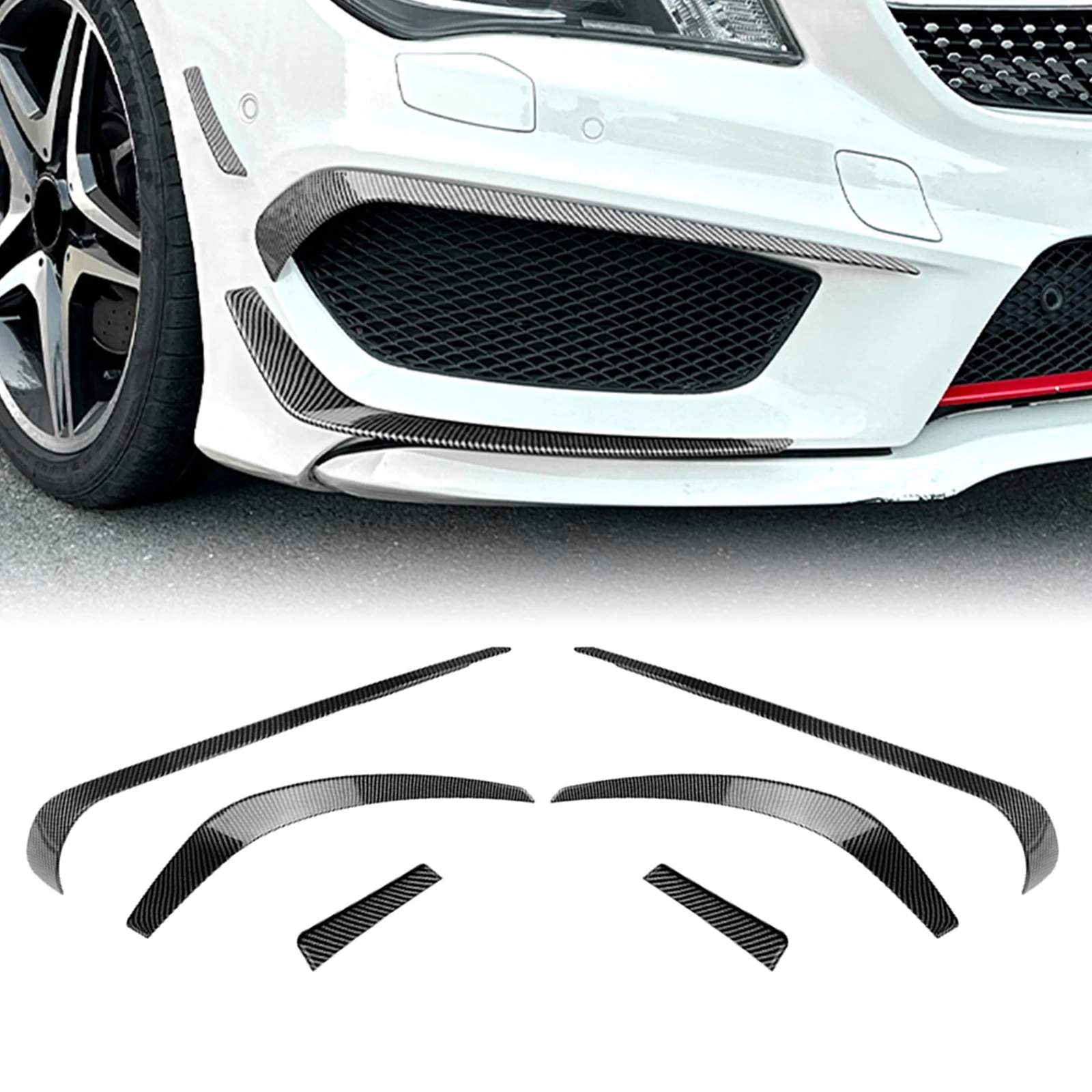 

Front Bumper Side Air Vent Trims For Mercedes Benz CLA Class W117 C117 AMG Line Sport 2013-2015 Fog Light Intake Frame Cover Kit