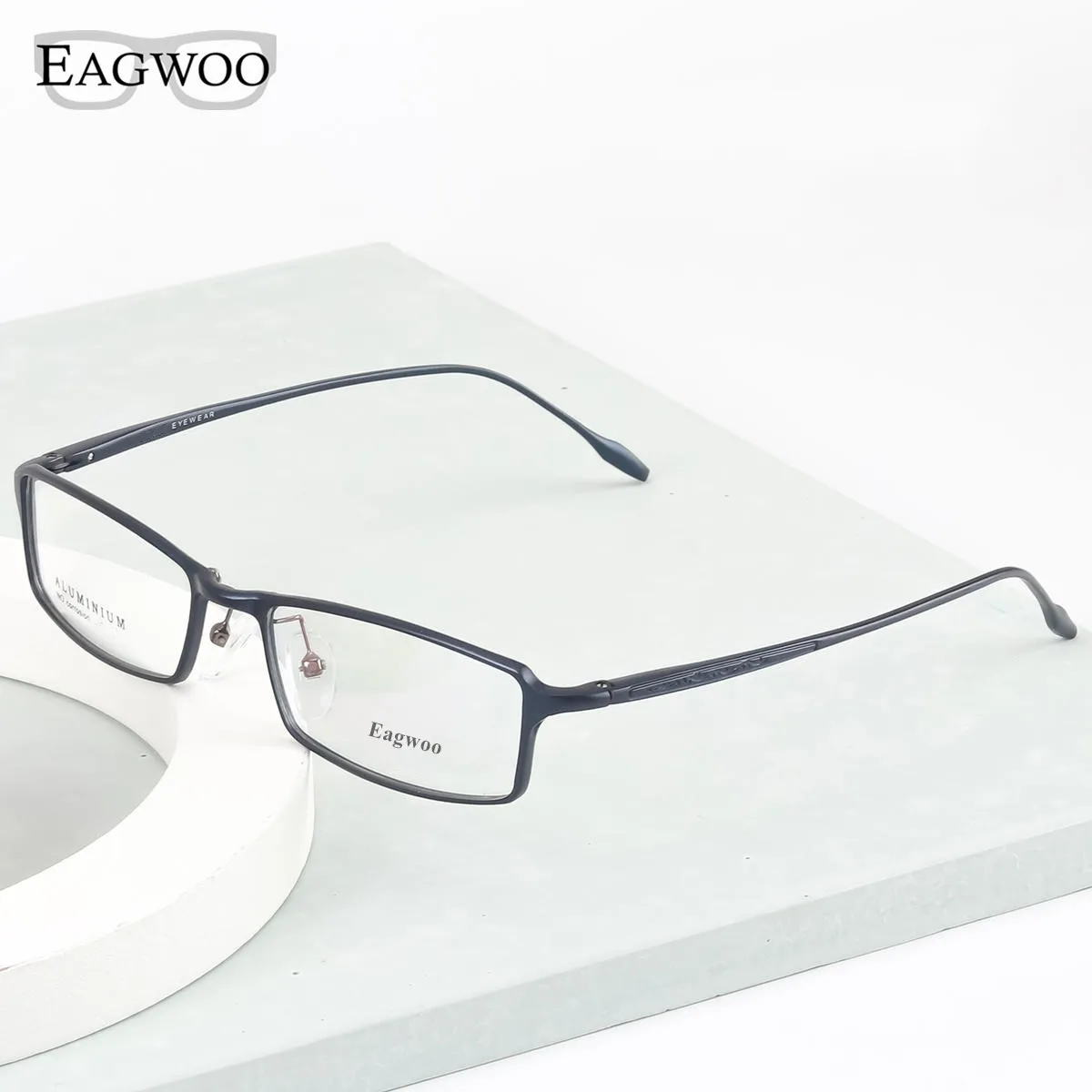 Eagwoo Aluminum Women Prescription Eyeglasses Full Rim Optical Frame Eye Glasses Light Spectacle Silicon Temple Small Face