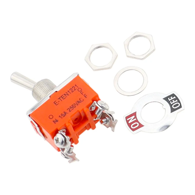2PCS E-TEN1221 15A 250VAC 4PIN ON-OFF Toggle switch Rocker switch The power switch micro switch orange