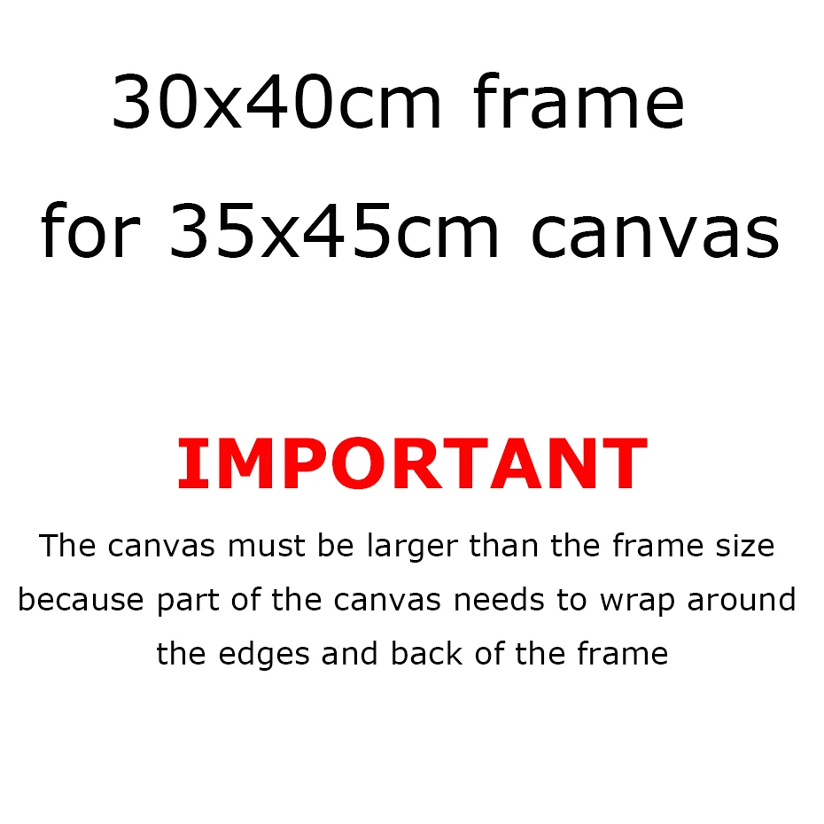 30x40cm DIY Wooden Frame For 35x45cm Canvas Prints Diamond Painting Frame Kit Picture and Poster Wood Bars Wall Frame Home Decor