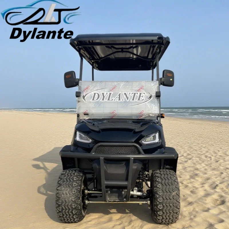 Long Durability 72V Lead-Acid Battery And Lithium Battery Optimal Powered Golf Cart 4 Seater 12 Inch Wheels Electric Golf Buggy