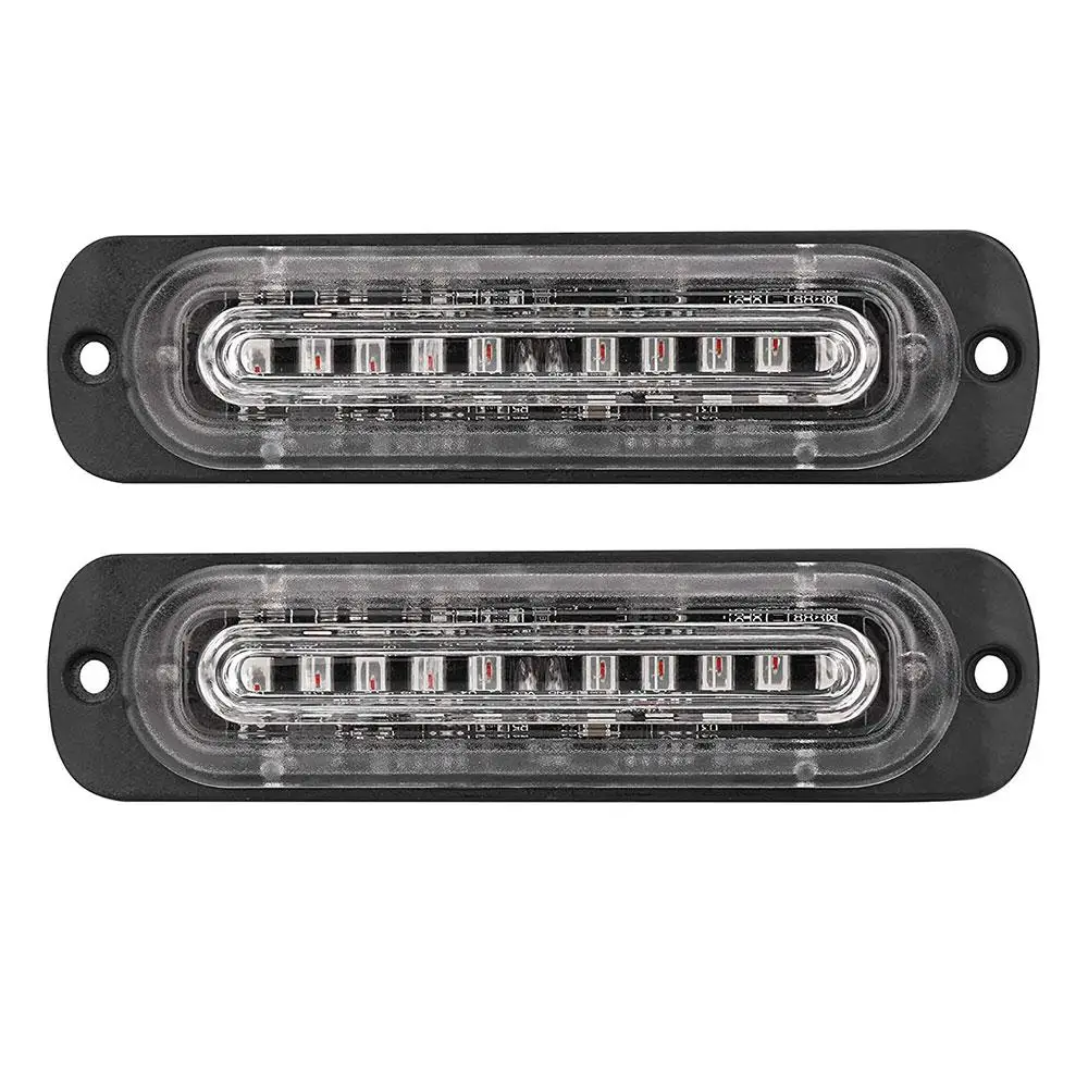 Car Strobe Lights Superbright Durable Universal Car Accessories External Emergency Grille Lights 10 Led Ultra Slim Strobe