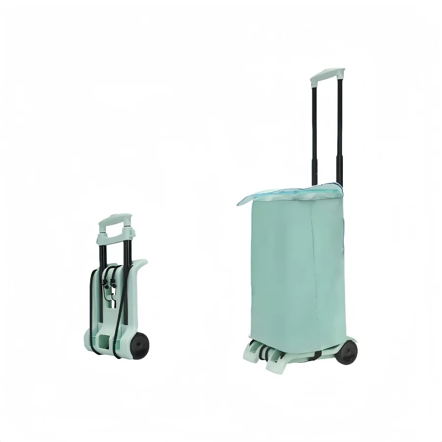 Wózek składany 100 LBS z kółkami do łatwego przemieszczania i przechowywania: Przenośny wózek transportowy do użytku domowego, podróży, zakupów i na zewnątrz, składany.