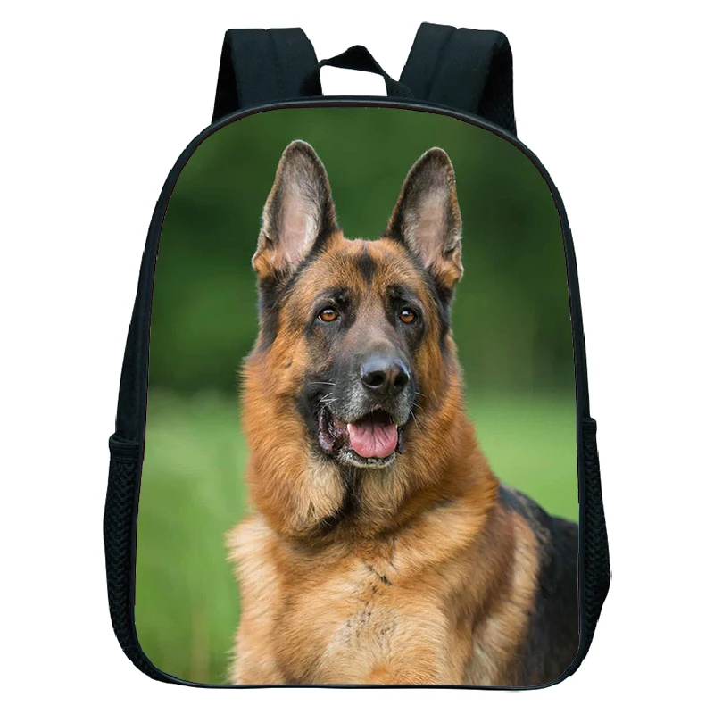 Toddler German Shepherd Kindergarten Bags Kids Husky Dog Bookbag Backpack 12 Inch Baby School Bags Boys Girls Bulldog Schoolbag