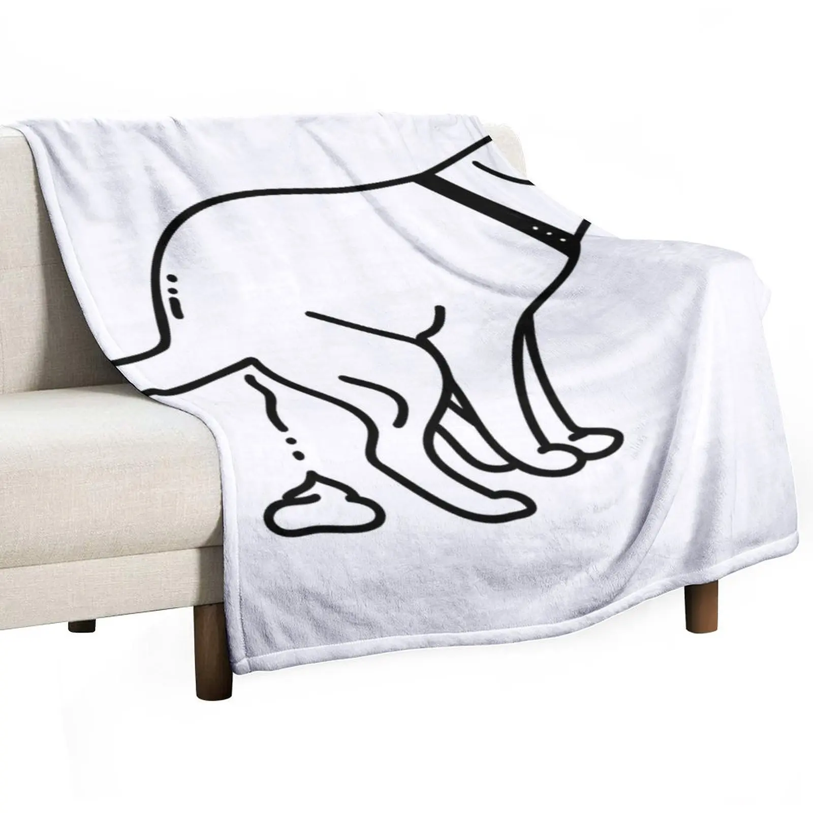 

Dogs Pooping Throw Blanket Tourist Picnic Plush Bed covers Blankets