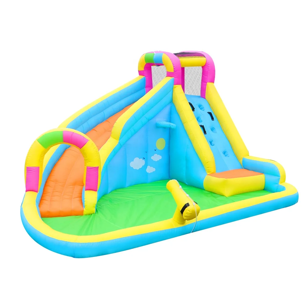 

Inflatable water park with slides inflatable pool trampoline castle children's playground inflatable elastic water slides