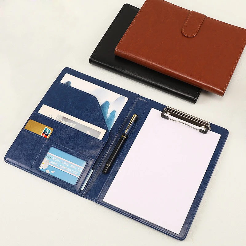 

Black A5 Organizer Folder University Portfolio Folders Leather Clipboard Office Stationery Organizer Document Holder Clipboard