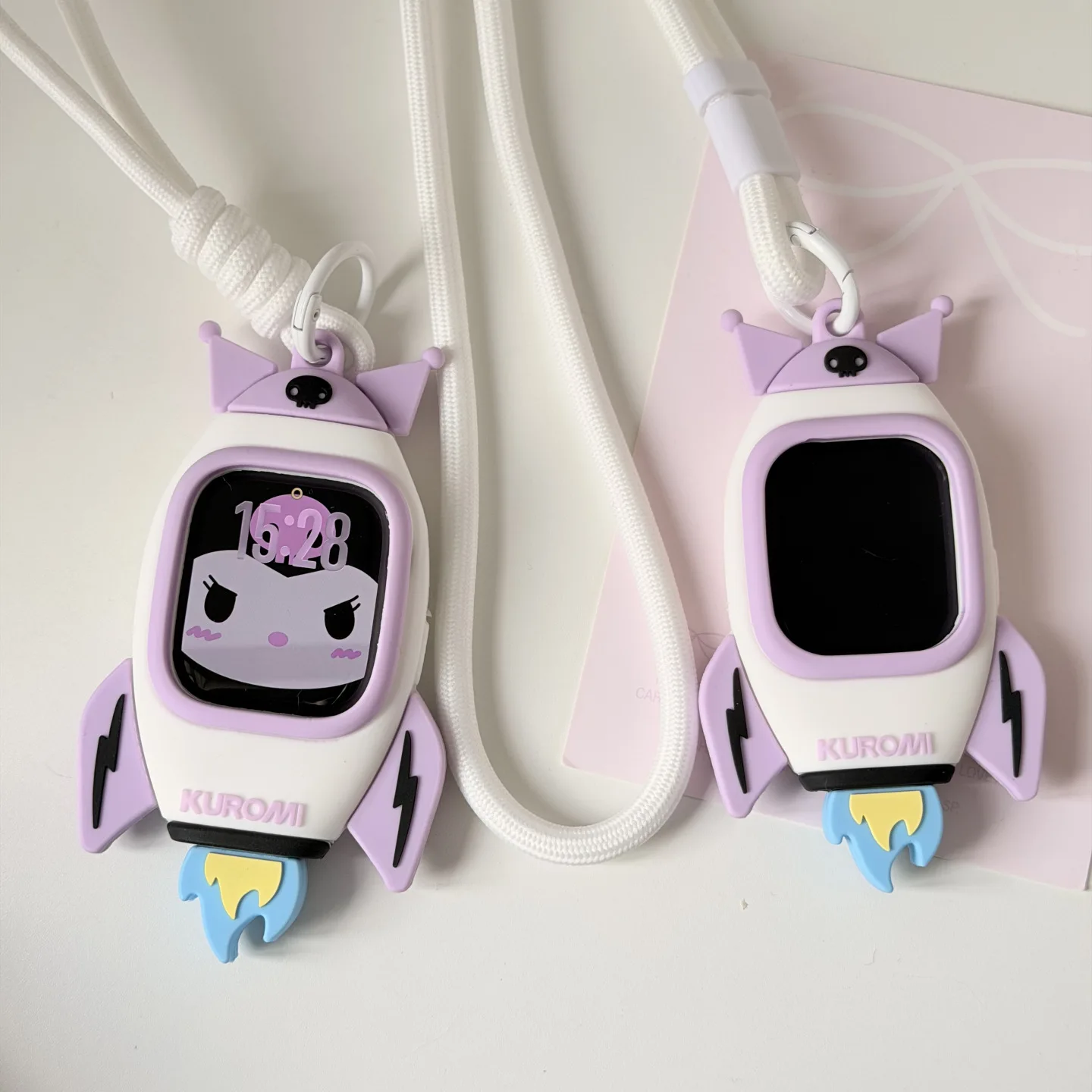 

Cartoon Rocket Kuromi Protective Silicone Cover for Apple Watch Ultra 3 S10 9 8 7 6 5 SE2 Cute Anime Cartoon Charms