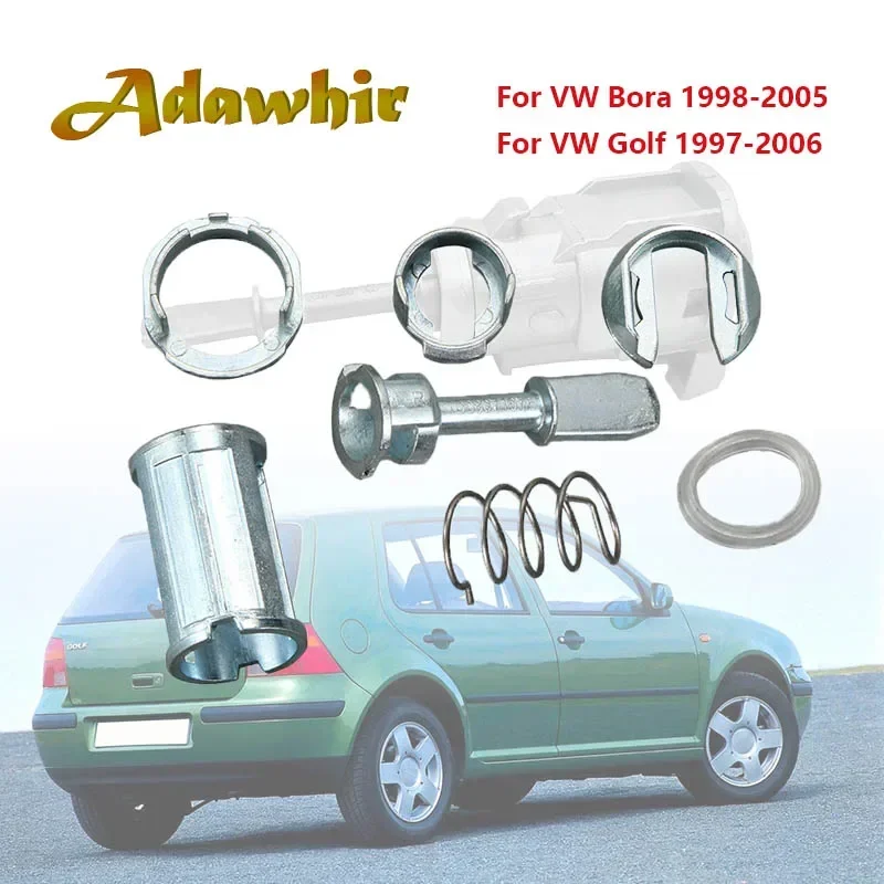 Lock Cylinder with Key Front Left & Right Door Lock Cylinder Repair Kit for VW Golf 4 /Bora 1U0837167EC W904-ST-7T