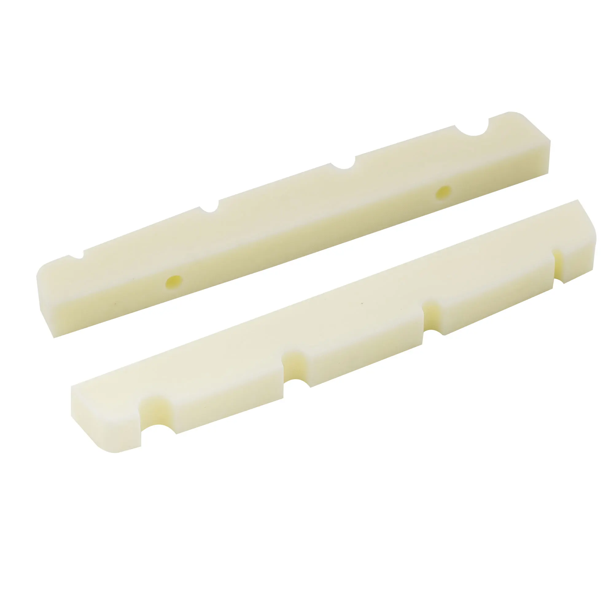 Musiclily Pro يوريا الراتنج البلاستيك مشقوق 42.3 مم صواميل جهير دقيقة مسطحة القاع لـ 4-سلسلة P Bass (مجموعة من 2)