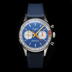 Sugess pilot saati st19-source hareketi, swanneck kol saati safir kristalli mekanik kronograf ve askeri sınırlı yarış-1963 Erkek sesi için zamanında en iyi 10 satış-no. 7