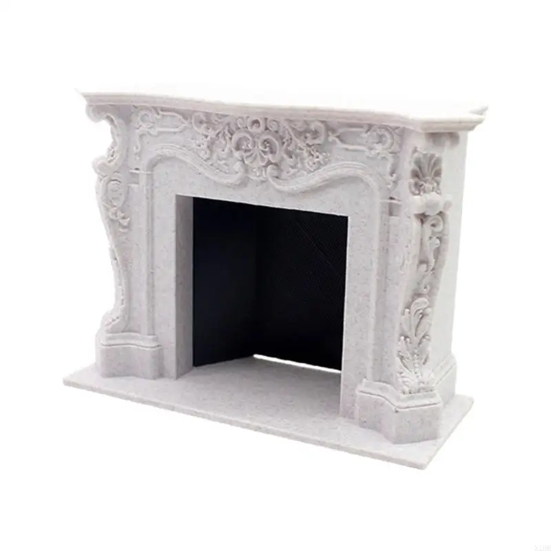 

N1HB Realistic Fireplaces Zakka Realistic Pretend Play Display Fireplaces Model Toy for 1:12 Doll House