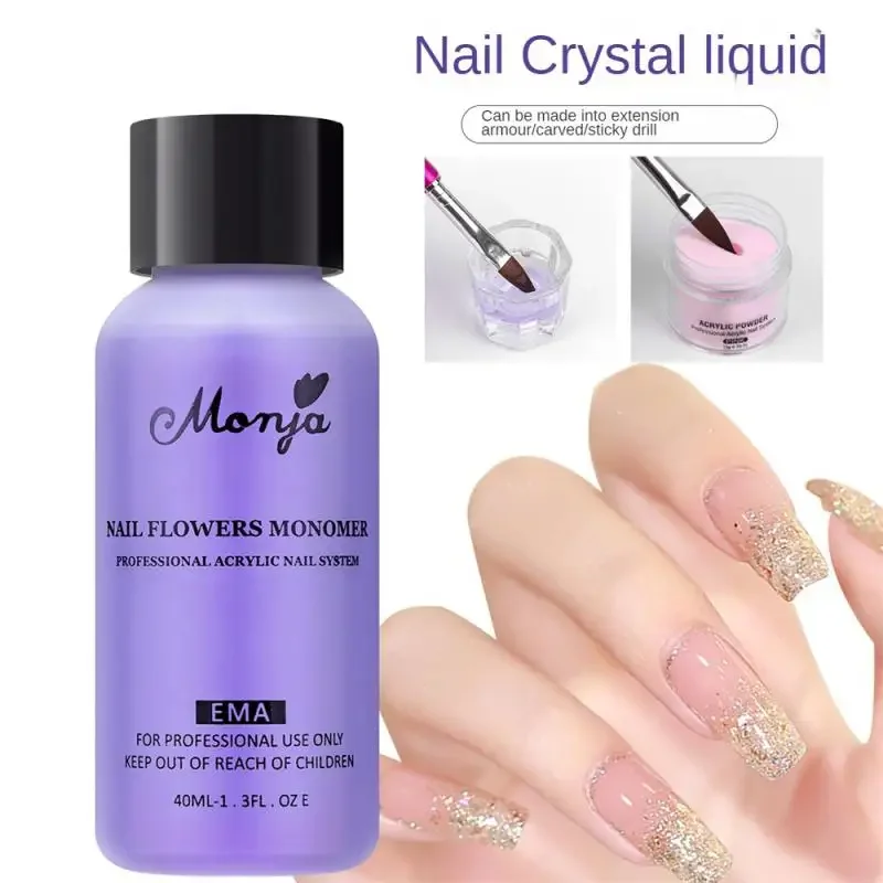 Solución de realce de cristal para uñas, 1 a 5 piezas, 40ml, fácil de usar, líquido de cristal, herramienta de manicura práctica, sin olor