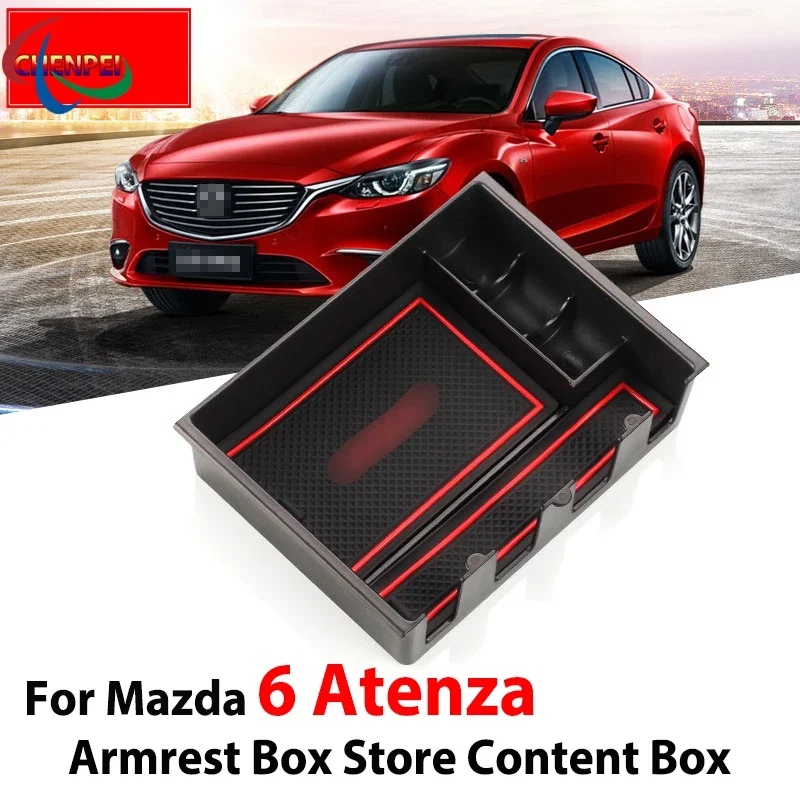 

Car Armrest Box Storage Center Console Organizer Container Holder Box For Mazda Atenza Car Accessories