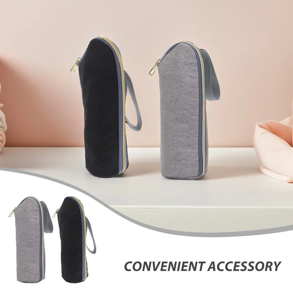 2Pcs Insulated Baby Bottle Carrier Bag Thermal Milk Bottle Pouch with Adjustable Strap for Stroller Diaper Bag Nursing Mom