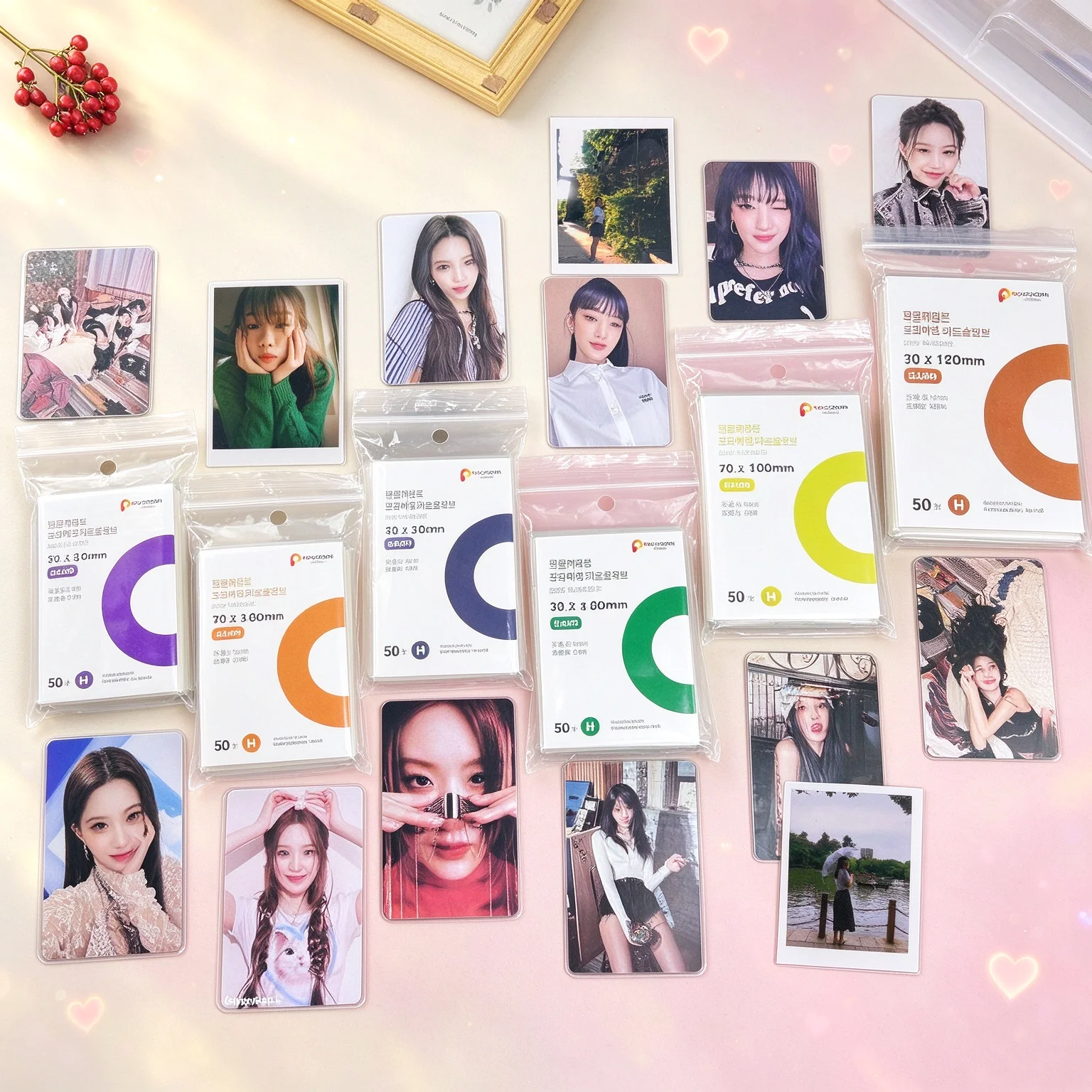 50Pcs 80x120mm Hard Card Sleeves Thick Trading Card Protectors Acid-Free PVC-Free Deck Protector Sleeves for TCG Kpop Photocard