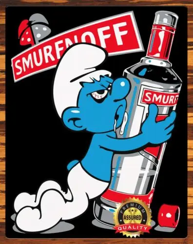 Smurfnoff - Smirnoff parodia, Humor restaurado, señal de Metal