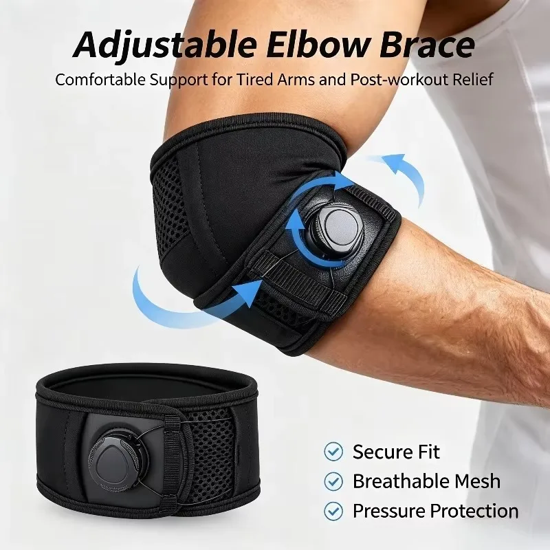 1PC Adjustable Knob Tennis Elbow Brace Strap for Tendonitis Elbow Relief for Men Women,Elbow Brace, Arm Forearm Brace Bands