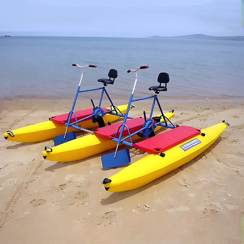 Outdoor Water Bike LLDPE materiale in lega di alluminio pedale dell'acqua bicicletta Lake Play Equipment