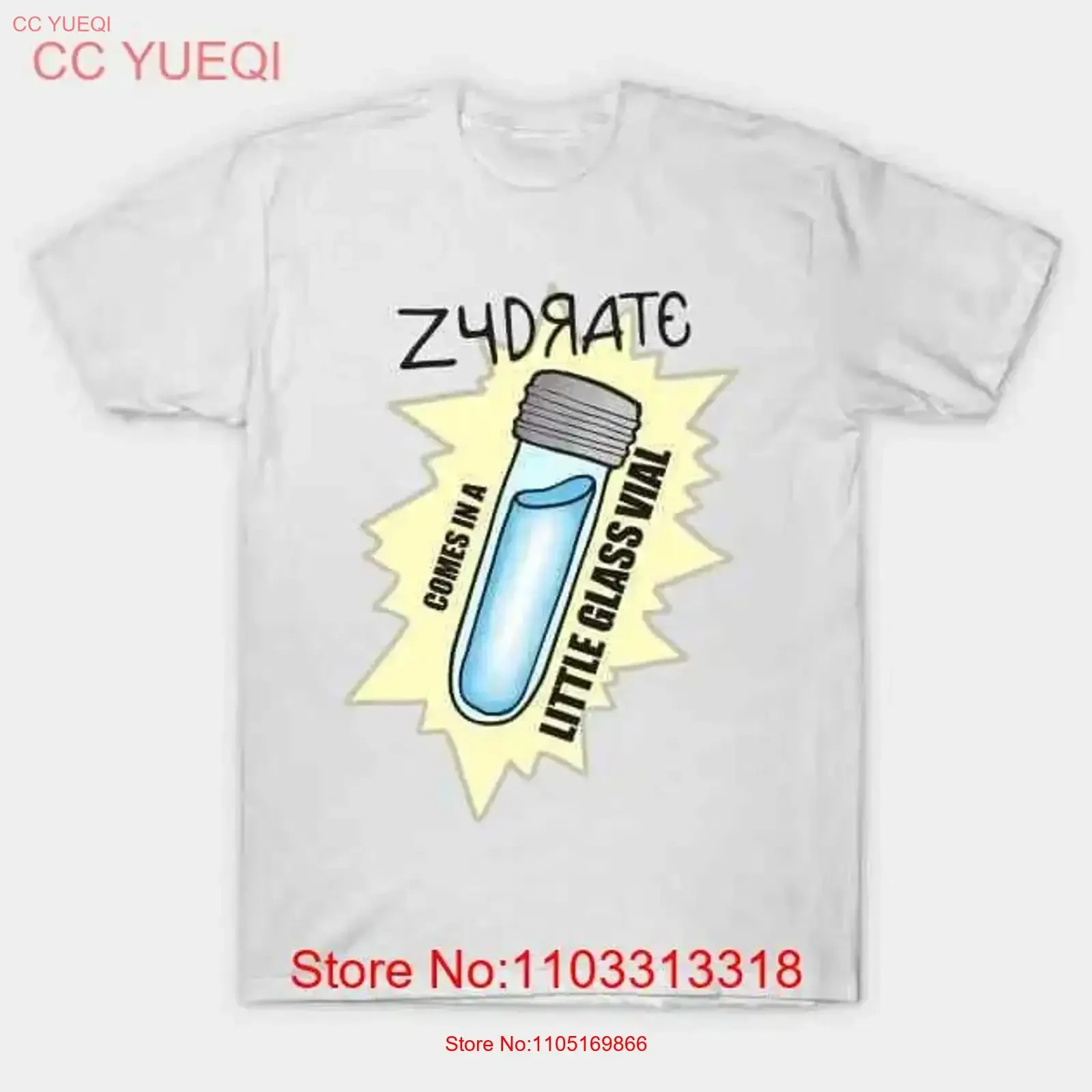Zydrate comes in a little glass vial Made Australia T Shirt S 5XL vintage Washed Casual Slightly designer clothes Soft