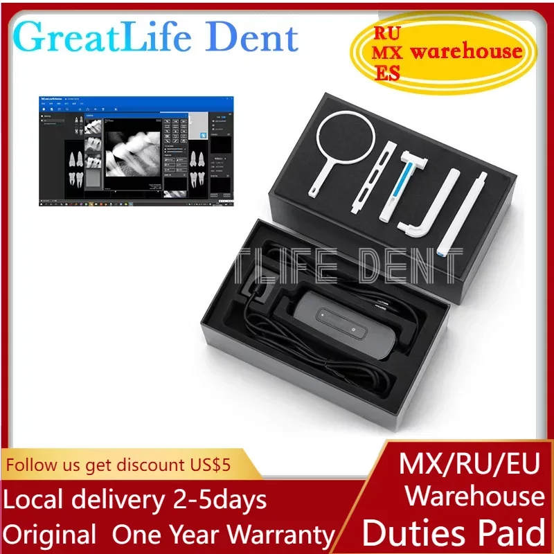 

Mexico RU EU In Stock GreatLife Waterproof Original Nanopix Rvg Intraoral Imaging System Digital Dental Sensor X-Ray Rvg Image