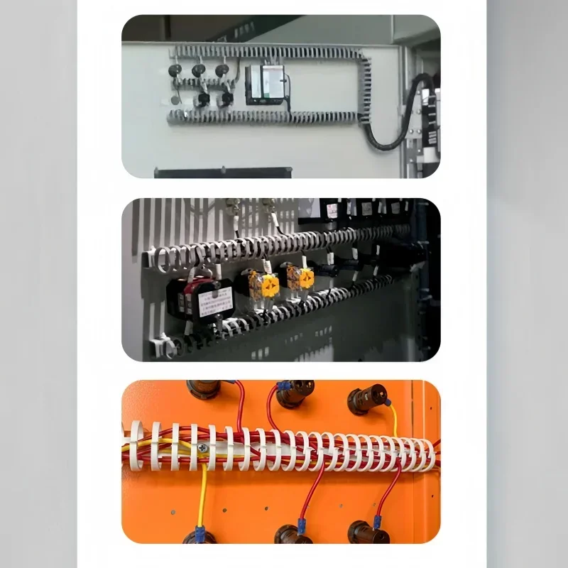 Under Desk cable duct raceway FD keel pull-out trunking fishbone industrial plastic circular cable sleeve wire management tray