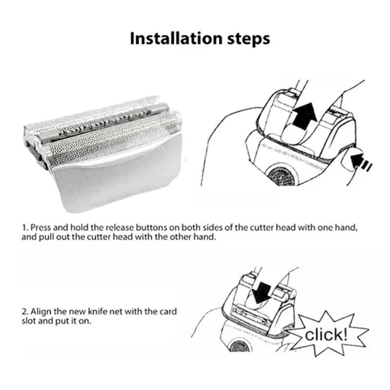 HRBAJ-Series 5 51B 51S сетчатая крышка и замена лезвий для бритвенных головок Braun 530 550 5646 8987