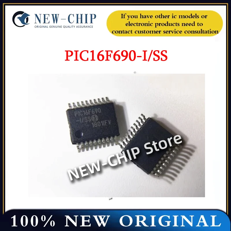 2PCS/LOT-50PCS/LOT  PIC16F690-I/SS  SSOP20  Microcontroller / 8-bit chip  New original  PIC16F690