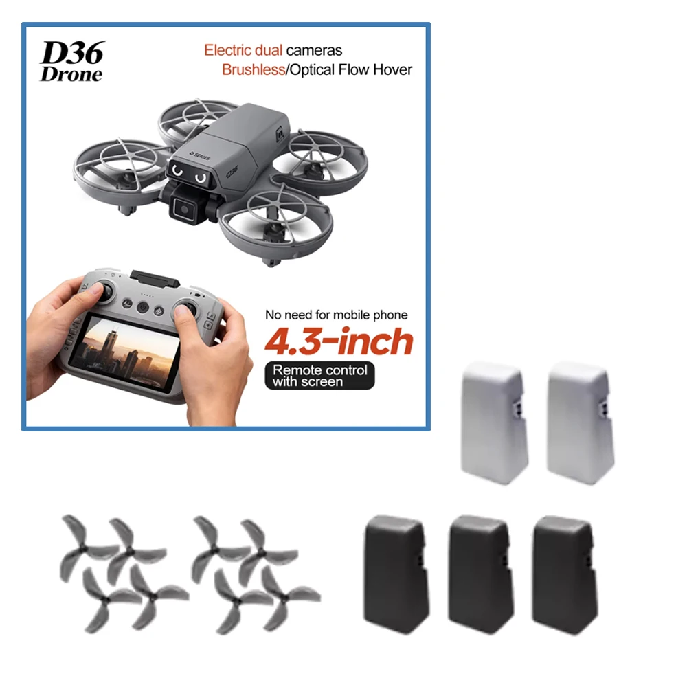 D36 Screen RC Quadcopter Spare Part D36 Drone Battery / Propeller Wing Maple Leaf Part D36 Accessory