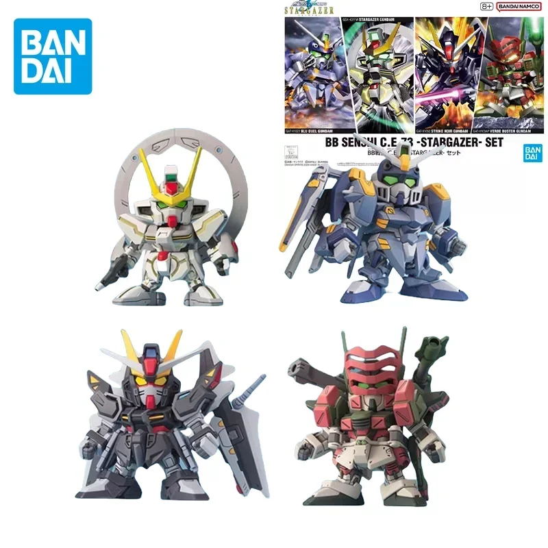 Bandai Original GUNDAM Anime BB SENSHI C.E.73-STARGAZER-SET Action Figure Assembly Model Toys Collectible Gifts for Children