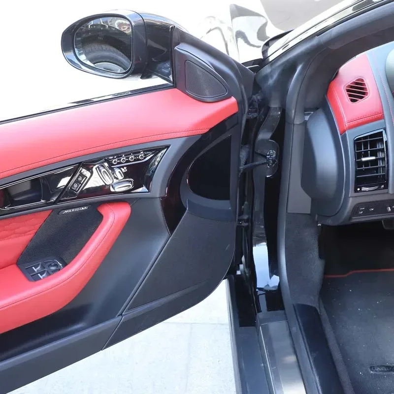 

For Jaguar F-TYPE 2013+ PVC black car door anti-collision buffer pad decorative sticker car interior protection accessories 4Pcs