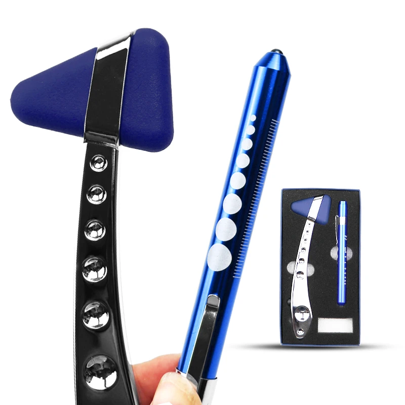 

Neurological Massager Percussor Knee Leg Feet Reflex Percussion Hammer Set with LED Penlight Ear Eye Flashlight First Aid Torch