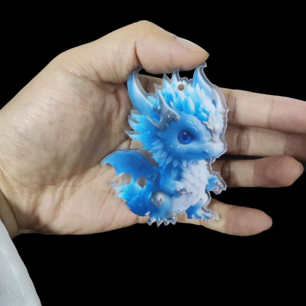 Novel Acrylic Cartoon Dragon Spring Festival Party Decoration Pendant Bag And Keychain Ornaments Car Rearview Mirror Accessories