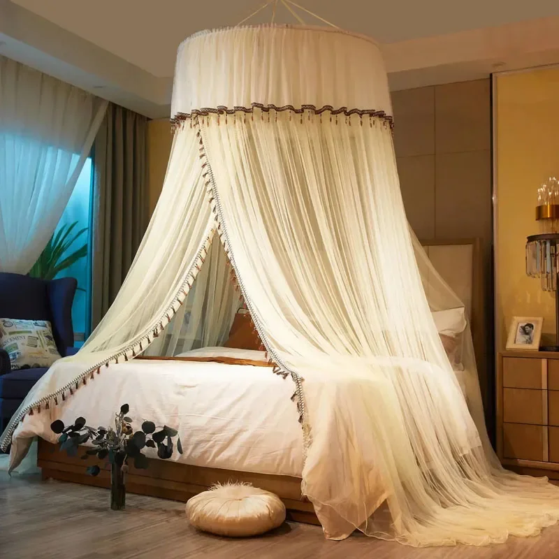 Foldable Princess Style Mosquito Net Hanging Dome Mosquito Net Home Girls Room Double Bed Mosquito Net Lace Gauze Curtain