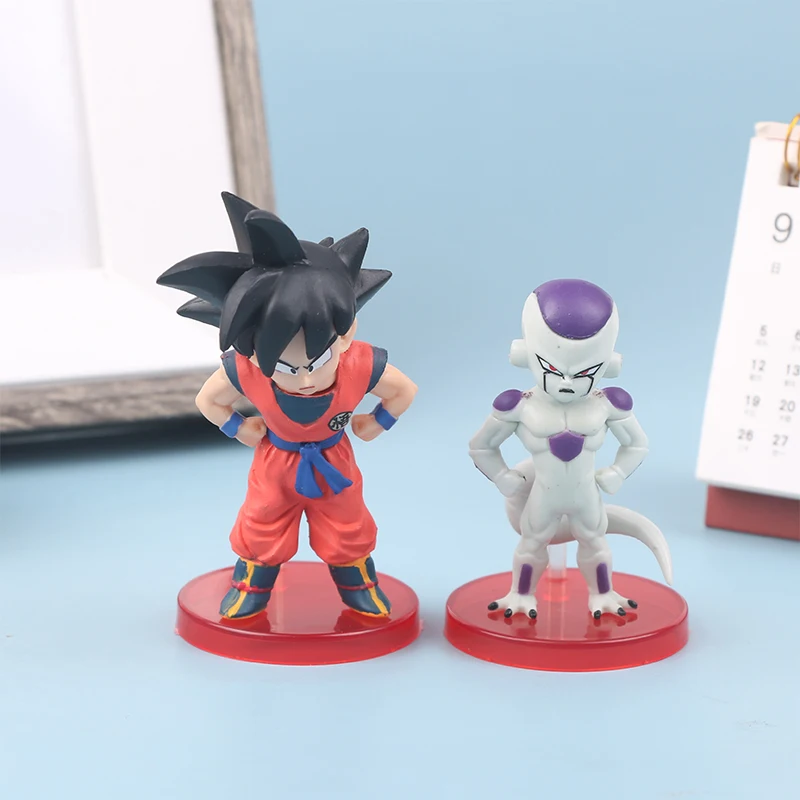 

2Pcs Anime Dragon Ball Z action figure Son Goku Frieza Look at each other fighting Figurine PVC Collectible Model Toy gift