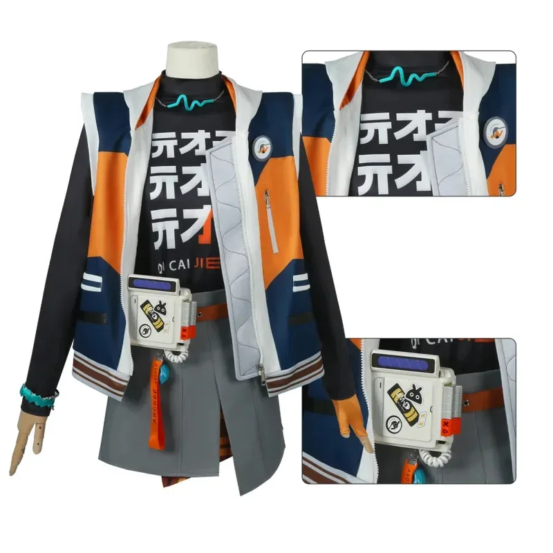 Zzz Zenless Zone Zero Cosplay Costume Women Man Uniform Outfit Belle Cos Wig Halloween Costumes sf/1