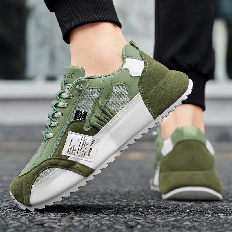 Men's Luxury Sports Shoes Moccasins Chunky Casual Sneakers Comfortable Breathable Trendy Design Personality Footwear