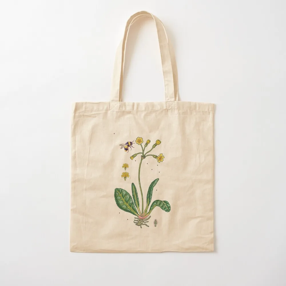 

yellow cowslip and bee Tote Bag personalized tote bag tote bags men Canvas Bag